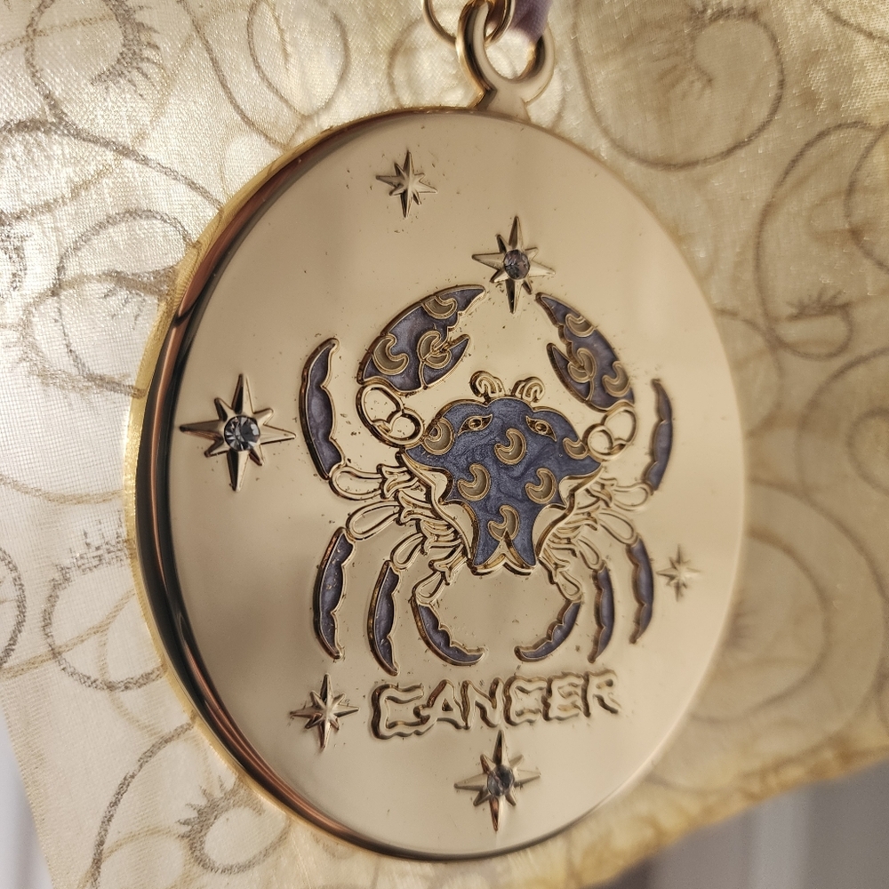 Anthropologie Gold Cancer Zodiac Ornament